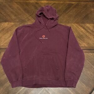 Primitive x Naruto Itachi Hoodie Mens Large Burgundy Maroon Skate Sweatshirt |P1